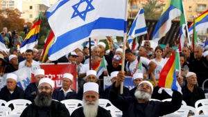 05.08.2018 - Tel Aviv : des milliers de personnes manifestent contre la loi sur l'«Etat-nation juif»
