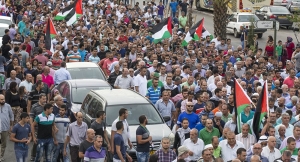 14.10.2015 - Des milliers d'Arabes israéliens rassemblés en solidarité avec les Palestiniens