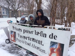 26.01.2018 - Campagne Québec-Vie contre les mesures pro-avortement et antichrétiennes de Justin Trudeau
