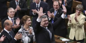 21.09.2014 - Le président Petro Porochenko ovationné par le Congrès américain