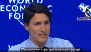 Justine Trudeau au forum économique mondial de Davos...sur le féminisme