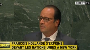 30.09.2015 - Hollande le servile à l'ONU: en Syrie, "Assad est une partie du problème, pas de la solution"