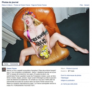 23.09.2014 - France : les FEMEN appellent les françaises à avoir des relations sexuelles avec autant d'étrangers qu'elles le peuvent