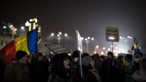 20.02.2017 - Des milliers de Roumains à nouveau dans la rue contre le gouvernement