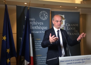 02.12.2017 - France : Le Ministre de l’Education nationale chez les francs-maçons
