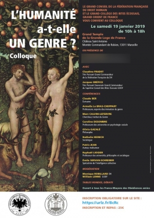 26.12.2018 - France : la franc-maçonnerie adogmatique en pleine théorie du genre