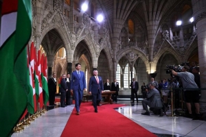 07.09.2017 - Abdallah II de Jordanie en visite à Ottawa, Trudeau annonce 45,3 millions $ pour des projets au Moyen-Orient