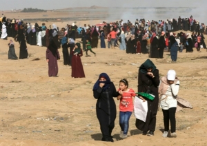 04.07.2018 - Gaza: des milliers de femmes manifestent près de la frontière israélienne