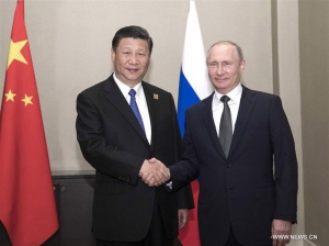09.06.2017 - Xi Jinping rencontre Vladimir Poutine pour parler des relations bilatérales et de l'OCS