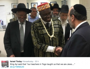 23.05.2016 - En visite à Jérusalem, le Roi du Togo veut qu’Israël reconnaisse son peuple comme juif !