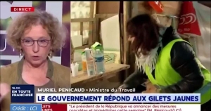 22.12.2018 - France : la ministre du travail préfère les “réfugiés” aux Gilets Jaunes