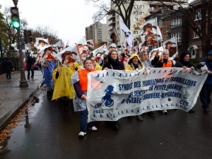 30.10.2017 - Les éducatrices des CPE manifestent à Québec