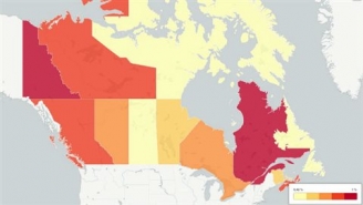 16.08.2015 - Le Canada a-t-il connu une ruée vers le mariage gai? La réponse en carte