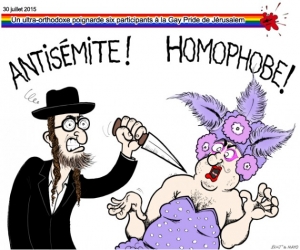 07.08.2015 - Tueur de la Gay Pride, sionisme et judaïsme : bonnet blanc, blanche kippa (bis)